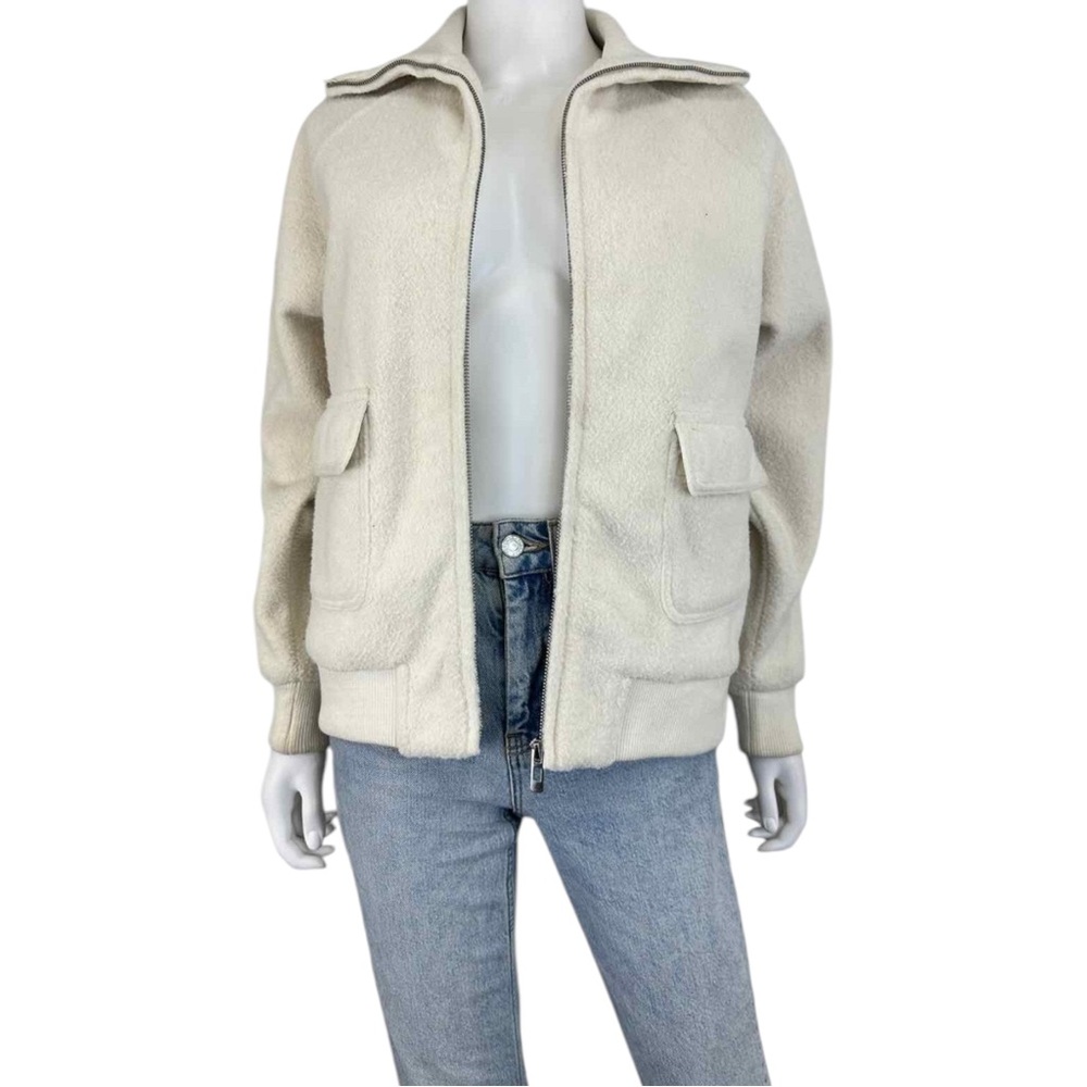 joie Cream Fleece Jacket Size S D0654 - Picture 2 of 14